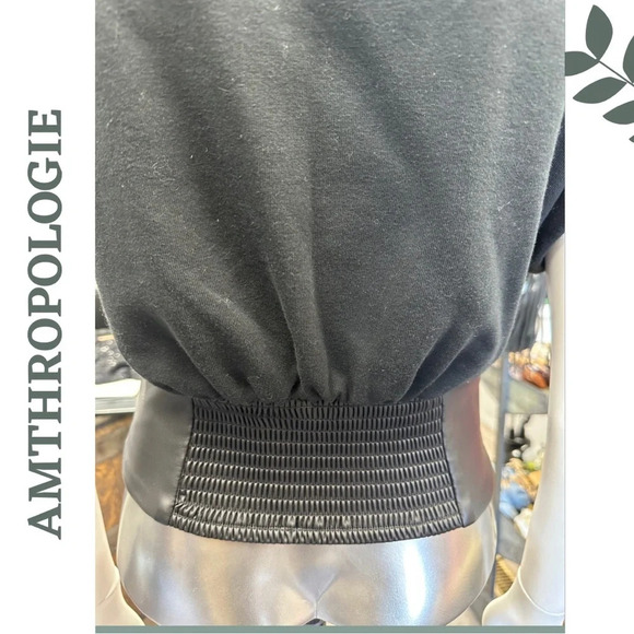 Anthropologie Black Top Faux Leather Belt
Smock Elastic Back Short Sleeve Small - Picture 6 of 9